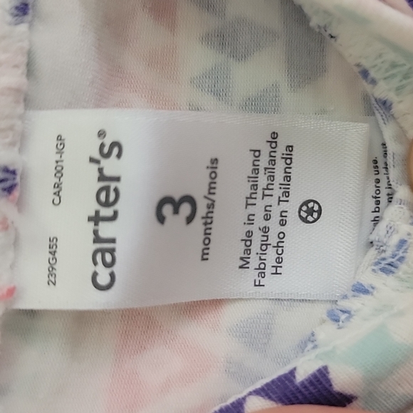 Carter's New 2 Piece Set Cotton Smock Top & Geometric Print Leggings 3 yrs - Picture 8 of 9